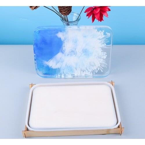 Crystal Epoxy Resin Mold Coaster Fruit Tray Silicone Mould DIY Handmade Crafts Cup Mat Pad Making Tool