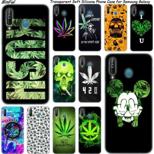 Abstractionism Art high weed Luxury Soft Case For Samsung Galaxy A80 A70 A60 A50 A40 A40S A30 A20E A2CORE M40 M30 M20 Note 9 8