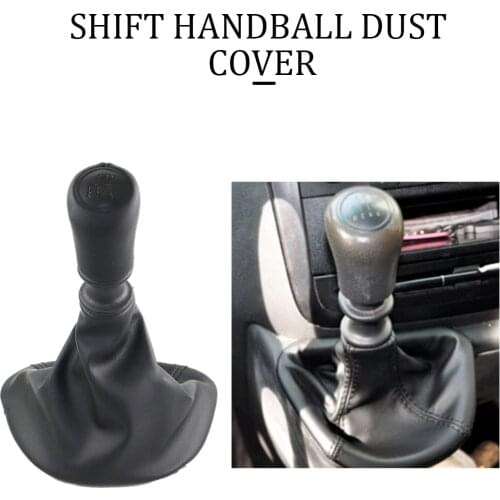 6 Speed Manual Black Leather Car Shifting Gear Knob Lever Gate Dust Cover Car Accessories For Mercedes-Benz W639 Vito 2003-2010