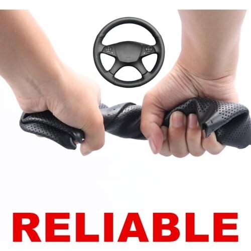 Hand stitched Black PU Artificial Leather Car Steering Wheel Cover for Mercedes Benz W204 C-Class C280 C230 C180 C260 C200