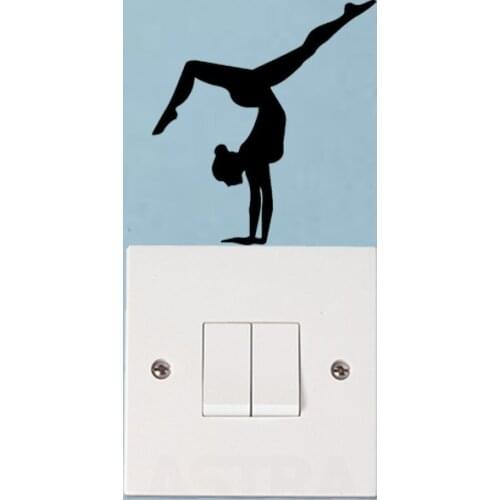 Sport Gymnast Vinyl Light Switch Decals Fashion Door Wall Stickers 5WS1279
