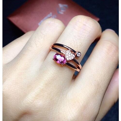 Tourmaline ring Natural real tourmaline 925 sterling silver Ring