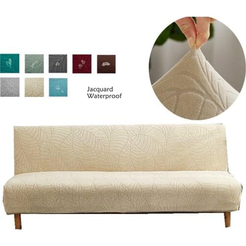 WaterProof Sofa Bed Cover Armless Folding sofa Bench Solid stretch high elastic thick Sofa cover Without Armrest Universal SIZE