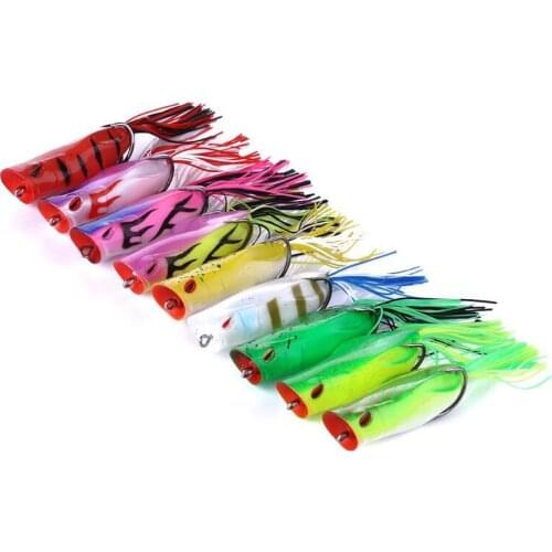 YUZI 10pc 7cm/14g soft ray frog popper fishing lures isca artificial hooks wobbler bait carp fishing pesca fishing tackle