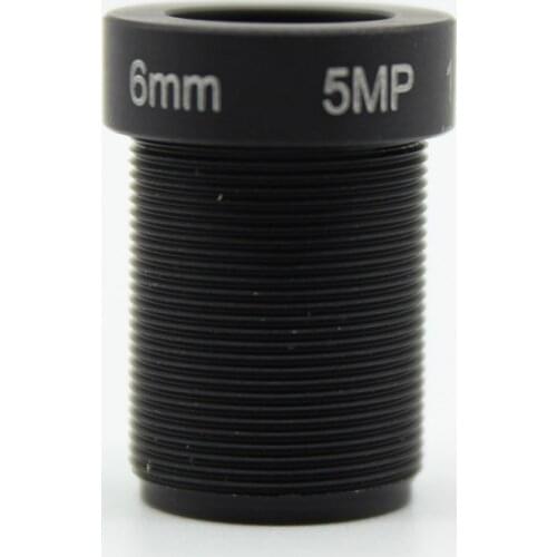 1/2.5" HD 5MP 6mm Fixed Iris M12 MTV IR Board CCTV Lens for Security IP Camera