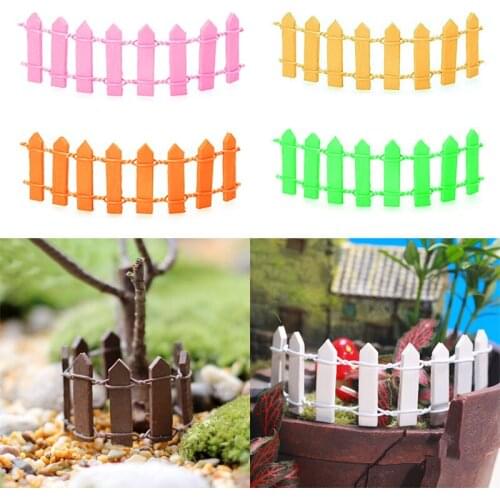 1 Pcs Mini Fence 10 Colors Wood Popular Cute Microlands Chaft Fleshiness For Miniatures Garden Wooden Fairy Garden Supplies