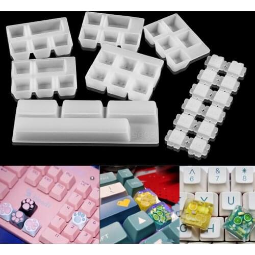 1Pcs Gaming Mechanical Keyboard Key Cap Silicone Molds Crystal Epoxy Resin Casting Moulds for DIY Crafts Jewery Making Supplies