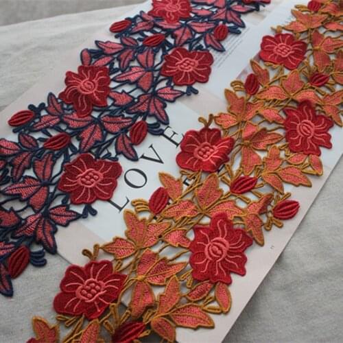 1Yard High Quality Delicate Floral Embroidered Lace Trim, Embroidery Lace Trim,Venise Lace Fabric for Garment