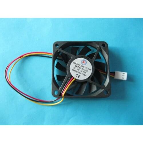 2 Pcs Brushless DC Cooling Fan 5V 6010S 11 Blades 60x60x10mm 3pin Sleeve-bearing
