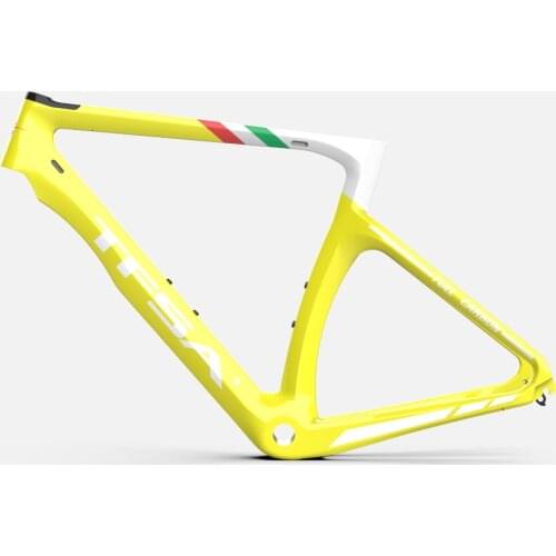 2021 Lightweight Only 780g Carbon Road Bike Frame 3k Accept OEM Customized Paint Frame yellow