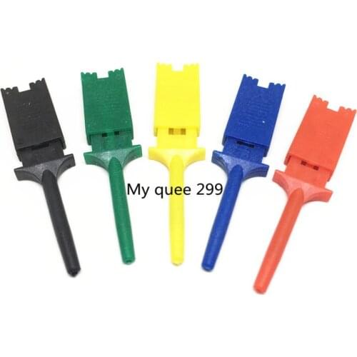 25pcs Test Hooks Clips for Logic Analyzers Logic Test Clip 5 Colors: Red Black Yellow Green Blue Free Shipping