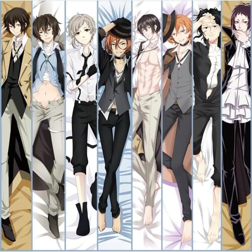 Anime Bungo Stray Dogs Dazai Osamu Dakimakura Hugging Body Pillow Case Nakajima Atsushi Male Pillow Cover Home Bedding