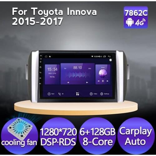 Android 11 Car Radio 8-Core For Toyota Innova 2015-2017 IPS 1280*720 GPS Navigation DSP Carplay Multimedia Player FM 4G LTE WIFI