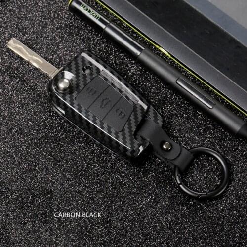 ABS Carbon fiber Key Case Cover Fit for Volkswagen Polo Golf 7 Tiguan For Skoda Octavia Kodiaq Karoq For SEAT Ateca Leon Ibiza