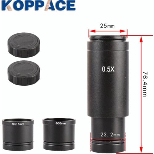 KOPPCE Microscope Electronic Eyepiece 0.5X C-Mount Lens Adapter Industrial Camera Adapter Interface 23.2mm To 30mm And 30.5mm