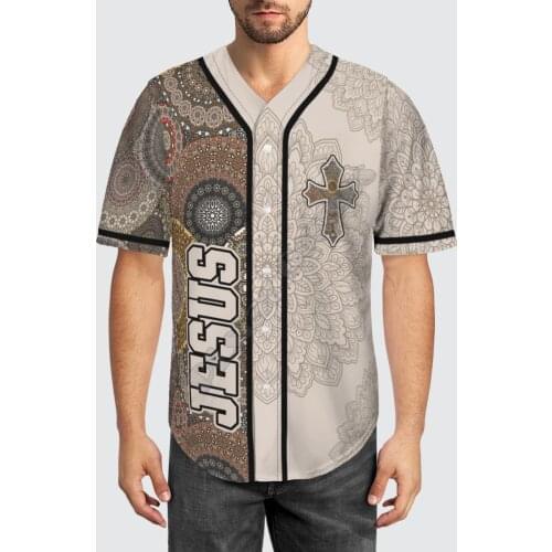 Baseball Jersey Beach Summer Fresh Flowers Jesus 3D All Over Printed Mens Shirt Casual Shirts hip hop tops 02