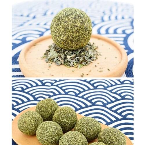 Cat Chewing Toy Interactive Cat Catnip Ball Khaki Teeth Cleaning Toy Kitten Licking Ball Food Gum Pet Training Toy Pet Supplies