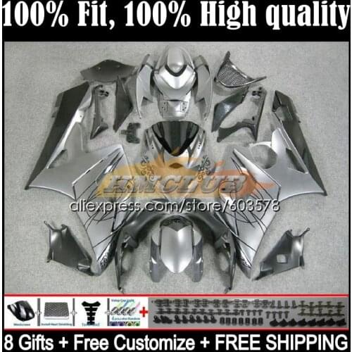 Injection For SUZUKI GSXR-1000 GSXR1000 GSX R1000 K5 12CL.23 GSX-R1000 05 06 GSXR 1000 1000CC CC 2005 2006 Fairing Silver grey