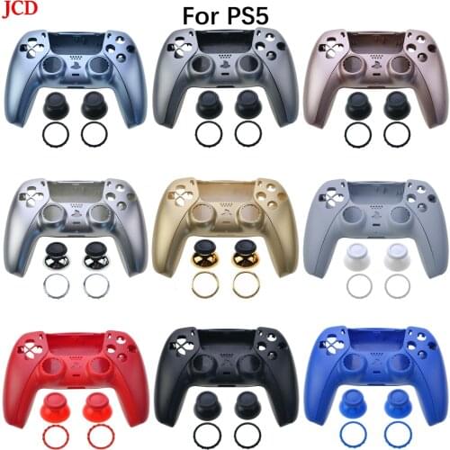 JCD For PS5 Game Controller Gamepad Replacement Shell Case Front Rear Cover For Sony Playstation 5 &Mushroom Cap auxiliary ring