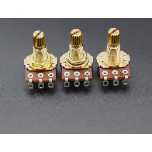 3Pcs Guitar Potentiometer B250K Knurled Shaft Audio Taper PotentiometerA/B Type Tone Volume Control Pots Switch Parts