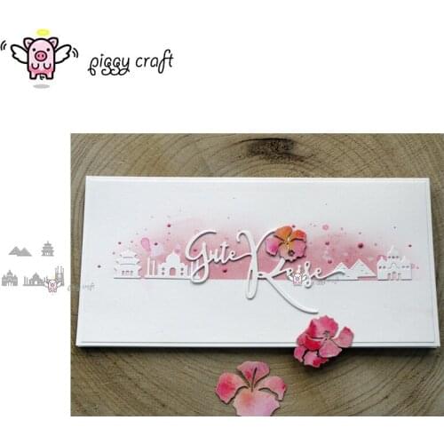 Piggy Craft metal cutting dies cut die mold Building sign decoration Scrapbook paper craft knife mould blade punch stencils dies