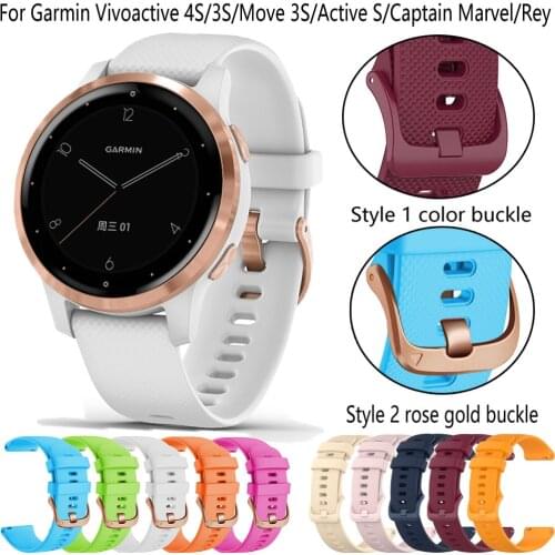 Multicolor 18MM Silicone Strap For Garmin Vivoactive 4S Move 3S Active S Rey C2 Smart Watch Sport Wristband Replacement Bracelet
