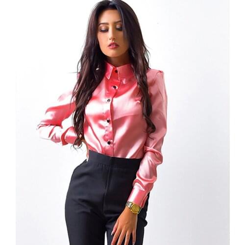 MOXFCIZO Satin Blouses