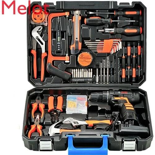 Daily Household Electric Drill Hand Tool Set Hardware Electrician Special Maintenance Multifunctional Toolbox Woodworking