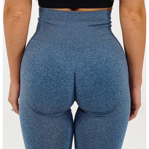 NORMOV Seamless Women Leggings Fitness High Waist Push Up Ankle Length Polyester Leggin Casual Solid Femme Leggings