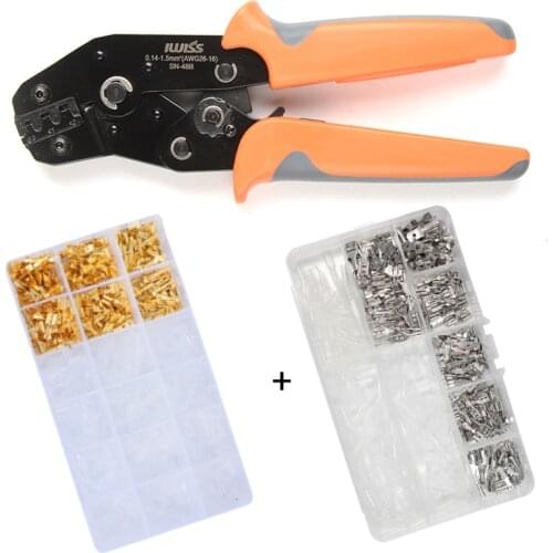 SN-48B+270PCS+300PCS crimping tool DuPont terminal kit crimping pliers JST-SM Molex connector 26-16AWG IWISS tool