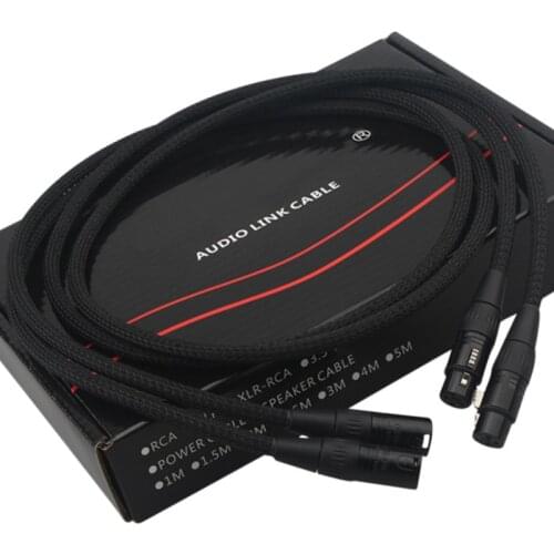 6N Oxygen-free Copper XLR Balanced Audiophile Audio Line Gold-plated Male To Female Microphone Mixer Cable