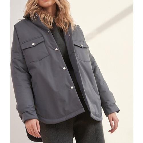 RR Spring Turn Down Collar Parkas Women Fashion Tie Belt Coats Women Elegant Solid Front Pockets Cotton Jackets Female Ladies