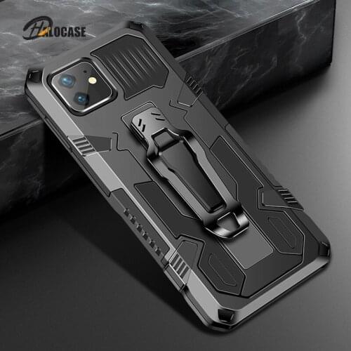 Shockproof Case For iPhone 12 11 Pro Max Mini XR XS X R 7 8 6 6S Plus SE 2020 iPhone11 Belt Clip Rugged Hybrid Armor Stand Cover