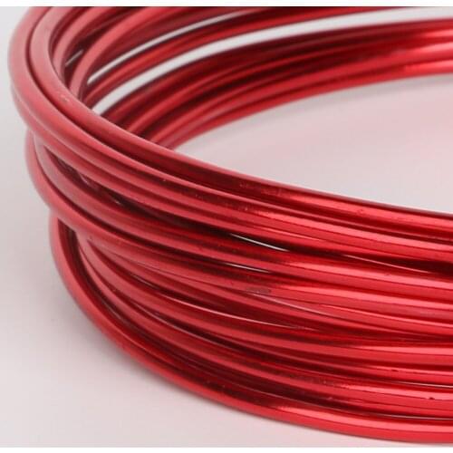 Red Aluminium Wire 1/1.5/2/2.5/5mm Soft Metal Beading Wire Versatile Painted Aluminium Wire For DIY Jewelry Findings