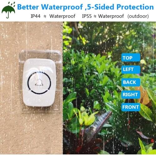 Transparent Waterproof Cover for Wireless Doorbell Home Door Bell Chime Waterproof Outdoor Patio Garden Furniture Covers Tool