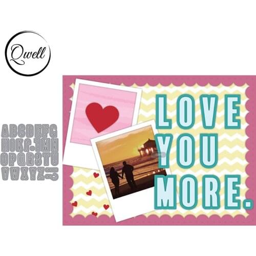 QWELL Metal Cutting Dies 26pcs Upper Case Letter A-Z for DIY Craft Paper Cards Album Decor Making Template 2021 Hot Sale