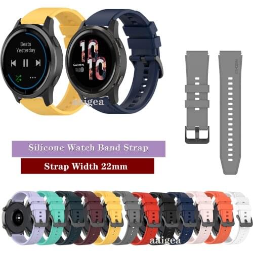 22mm Silicone Band Strap For Garmin Active vivoactive 4 / venu2 45mm Wristband Sport Replacement Bracelet