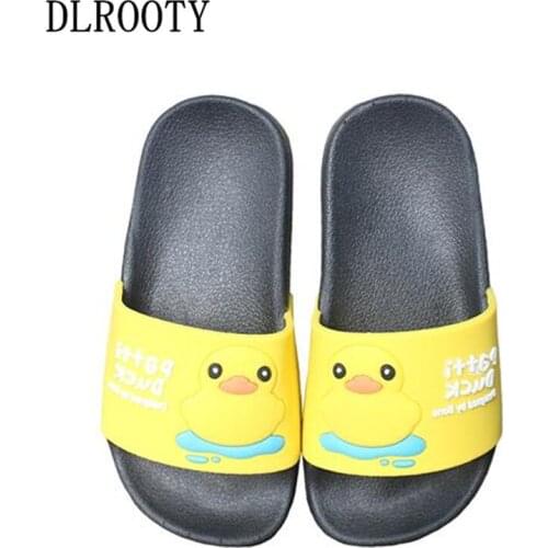 Slippers for Boy Girl Summer Sandals Flat Shoes Children Cartoon Non-slip Home Bathroom Cute Fashion Kids Slides Flip Flops