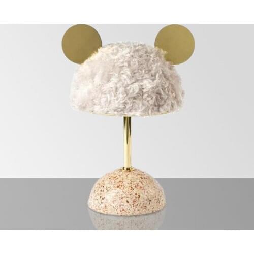 Nordic Simple Creative Cartoon Living Room Nordic Rabbit Lamp Hotel Bedroom Bedside Childrens Room Feather Table Lamp