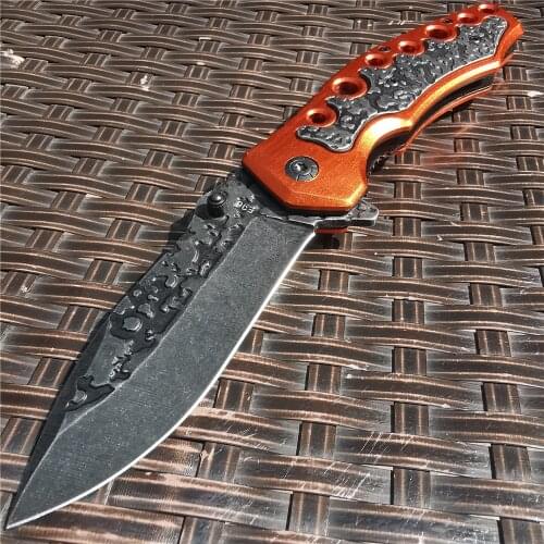 Folding Knife 8cr15mov Blade Steel Handle Military Hunting Pocket Tactical Washer Knives for Outdoor Survival Camping and EDC