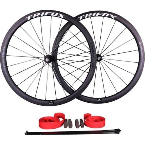 TRIFOX Factory 700C Clincher Carbon Fibre Wheelset 38mm 50mm 60mm Road Bicycle Wheels