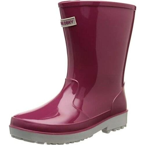Water boots acharoladas in magenta cane medium for girl of Pablosky