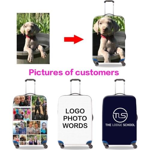 Dispalang Custom Printing Luggage Cover Design Your Own Sublimation Suitcase Protective Cover Dropshipping Travel Accessories