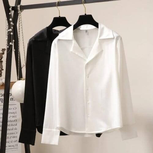 Womens Tops And Blouses Solid White Chiffon Comfortable Office Shirt Blusas Mujer De Moda 2021 Long Sleeve Shirts Female Clothes
