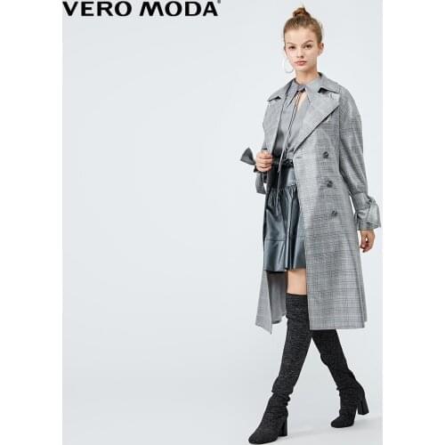 Vero Moda Womens Vintage Glossy Fabric Medium Length Trench Coat | 319321504