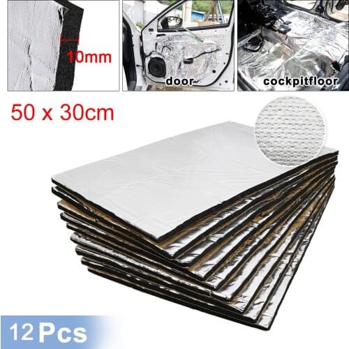 Uxcell 9/12/18/27pcs 50cm*30cm Car Sound Proofing Deadener Mat Heat Noise Insulation Deadening Mat For Hood Engine Sticker