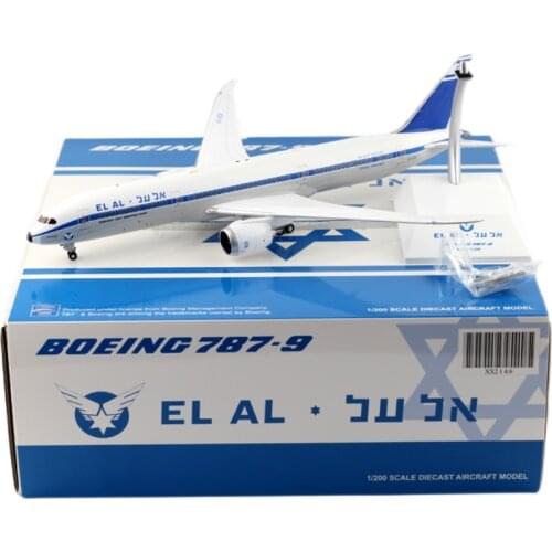 1:200 Scale Israel Airways B787-9 Airlines Model with Base Alloy Aircraft For Collectible Souvenir Show Gift Toys