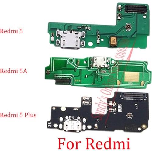 10 PCS USB Charging Charger Port Connector Board Plug Dock Flex Cable Ribbon For Xiaomi Redmi 5 5A Plus 5+ 5plus Repair Parts
