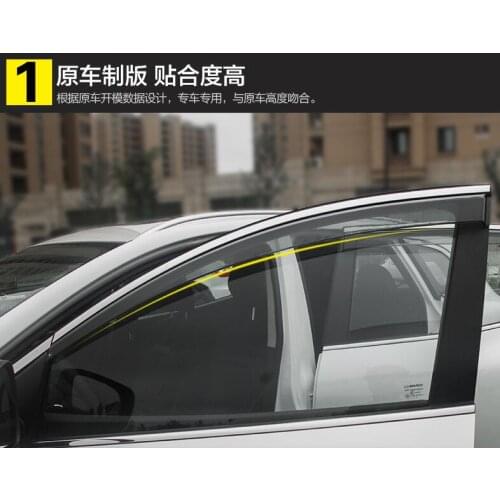 High Quality car body styling cover Stick lamp plastic Window glass Wind Visor Rain/Sun Guard Vent 4pcs for Renault Kadjar 2016