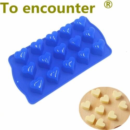 To encounter 21.5*10.5*2CM 3D heart-shaped Silicone Mold Chocolate Mould soap mould DIY Pastry Fondant Cake Decoration tools